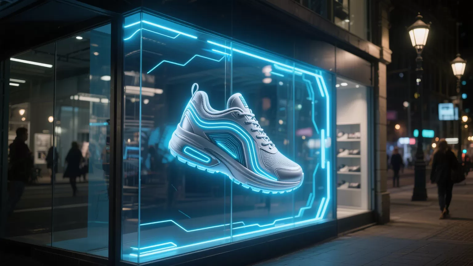 生成玻璃橱窗广告照片