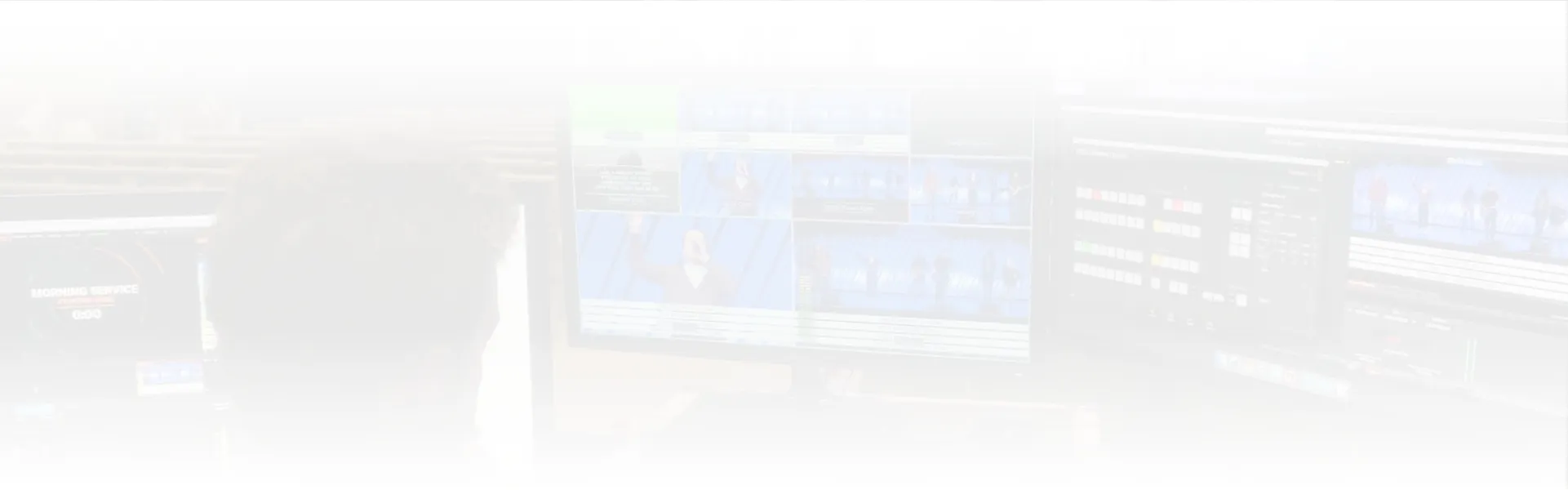 Control room & tv studio banner